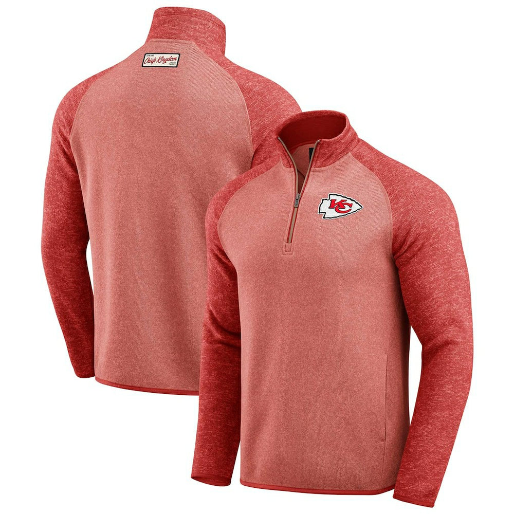 Kansas City Chiefs Darius Rucker Collection Tonal Quarter-Zip Jacket Red