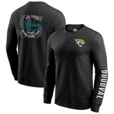 Jacksonville Jaguars Darius Rucker Collection Washed Waffle-Knit Long Sleeve T-Shirt Black