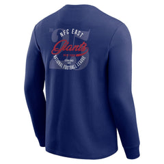 New York Giants Darius Rucker Collection Washed Waffle-Knit Long Sleeve T-Shirt Royal