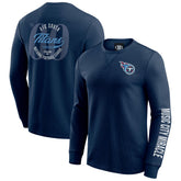 Tennessee Titans Darius Rucker Collection Washed Waffle-Knit Long Sleeve T-Shirt Navy