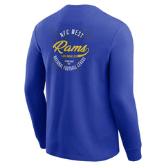 Los Angeles Rams Darius Rucker Collection Washed Waffle-Knit Long Sleeve T-Shirt Royal