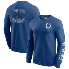 Indianapolis Colts Darius Rucker Collection Washed Waffle-Knit Long Sleeve T-Shirt Royal
