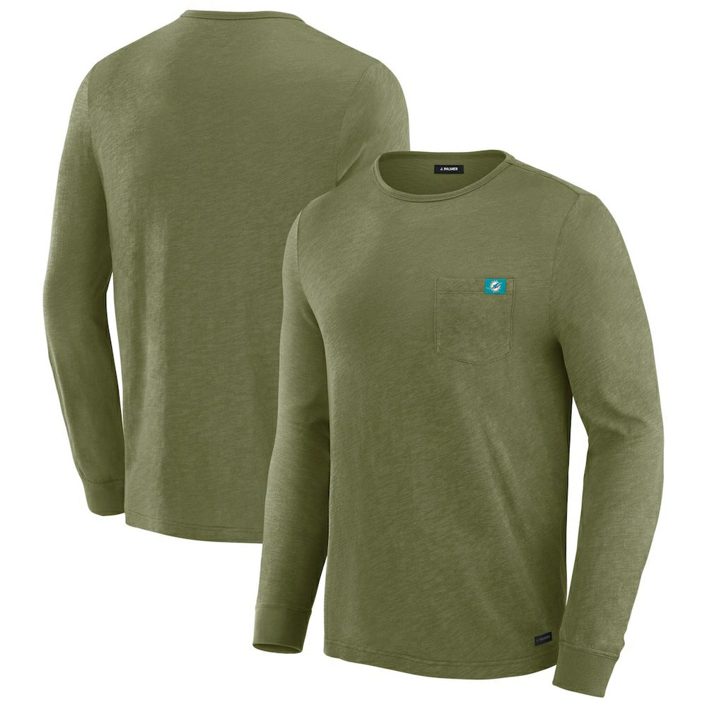 Miami Dolphins J. Palmer In-The-Pocket Long Sleeve T-Shirt Olive
