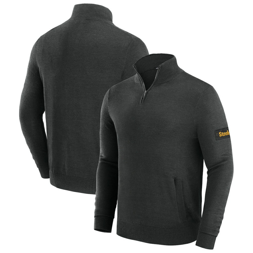 Pittsburgh Steelers J. Palmer Franchise Quarter-Zip Sweater Black