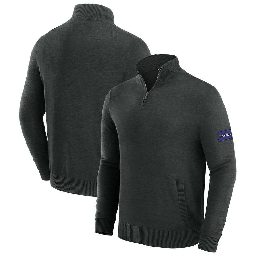 Baltimore Ravens J. Palmer Franchise Quarter-Zip Sweater Black