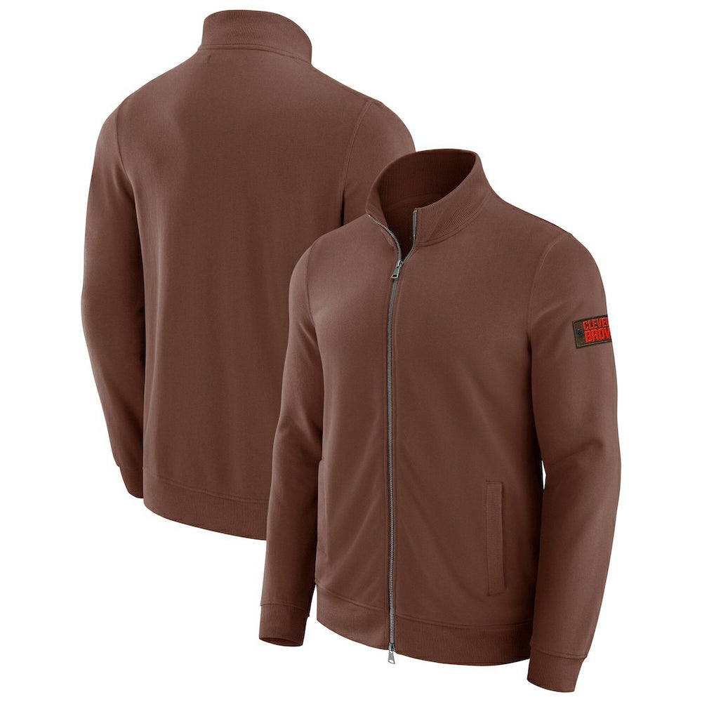 Cleveland Browns J. Palmer QB1 Full-Zip Sweatshirt Tan
