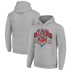 Atlanta Falcons Starter 80s Retro Pullover Hoodie Heather Gray