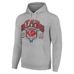 Atlanta Falcons Starter 80s Retro Pullover Hoodie Heather Gray