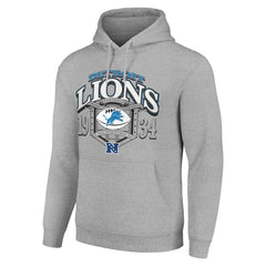 Detroit Lions Starter 80s Retro Pullover Hoodie Heather Gray