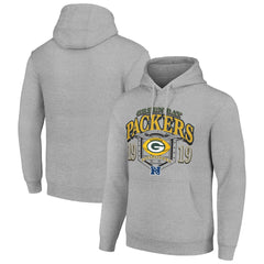 Green Bay Packers Starter 80s Retro Pullover Hoodie Heather Gray