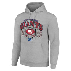New York Giants Starter 80s Retro Pullover Hoodie Heather Gray