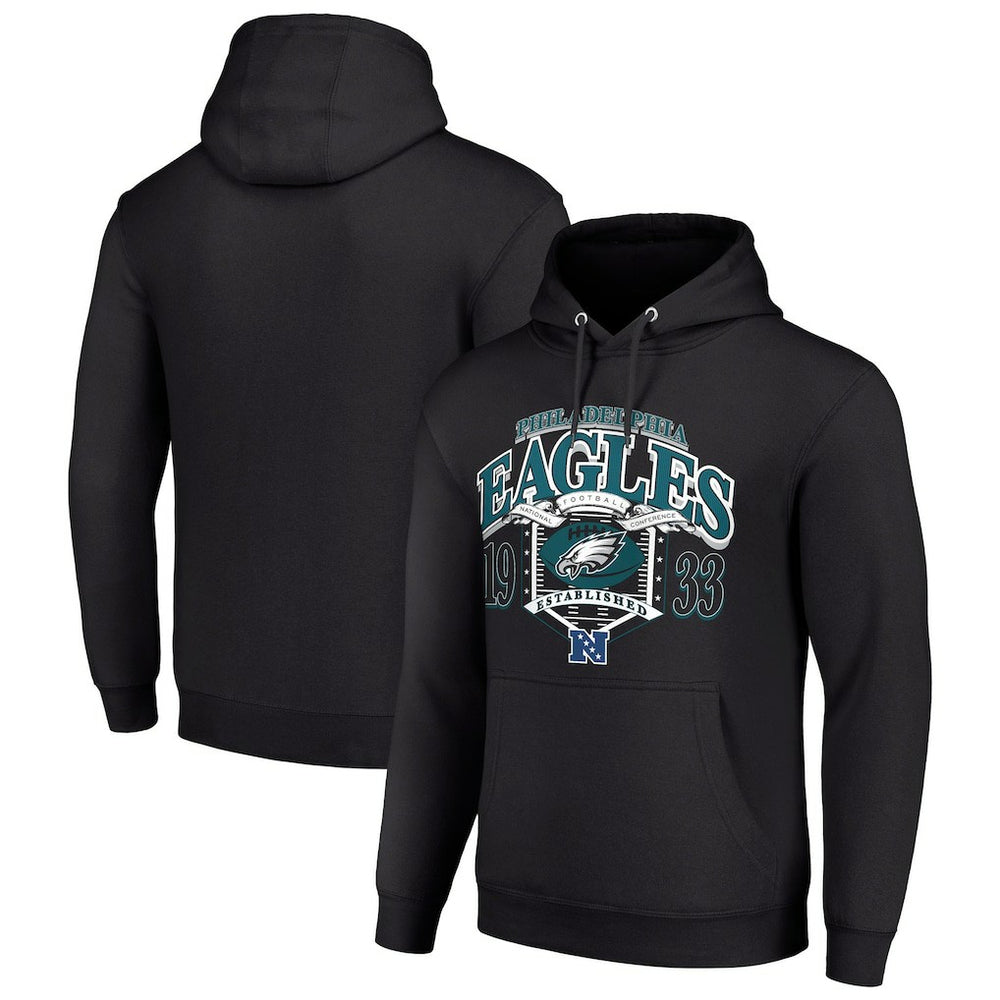 Philadelphia Eagles Starter 80s Retro Pullover Hoodie Black