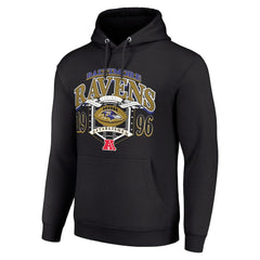Baltimore Ravens Starter 80s Retro Pullover Hoodie Black