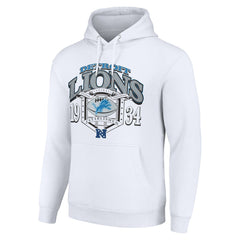 Detroit Lions Starter 80s Retro Pullover Hoodie White