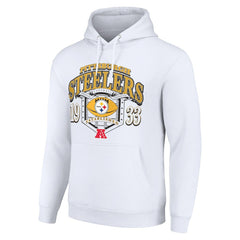 Pittsburgh Steelers Starter 80s Retro Pullover Hoodie White