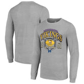 Minnesota Vikings Starter Retro Long Sleeve Graphic T-Shirt Heather Gray