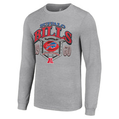 Buffalo Bills Starter Retro Long Sleeve Graphic T-Shirt Heather Gray