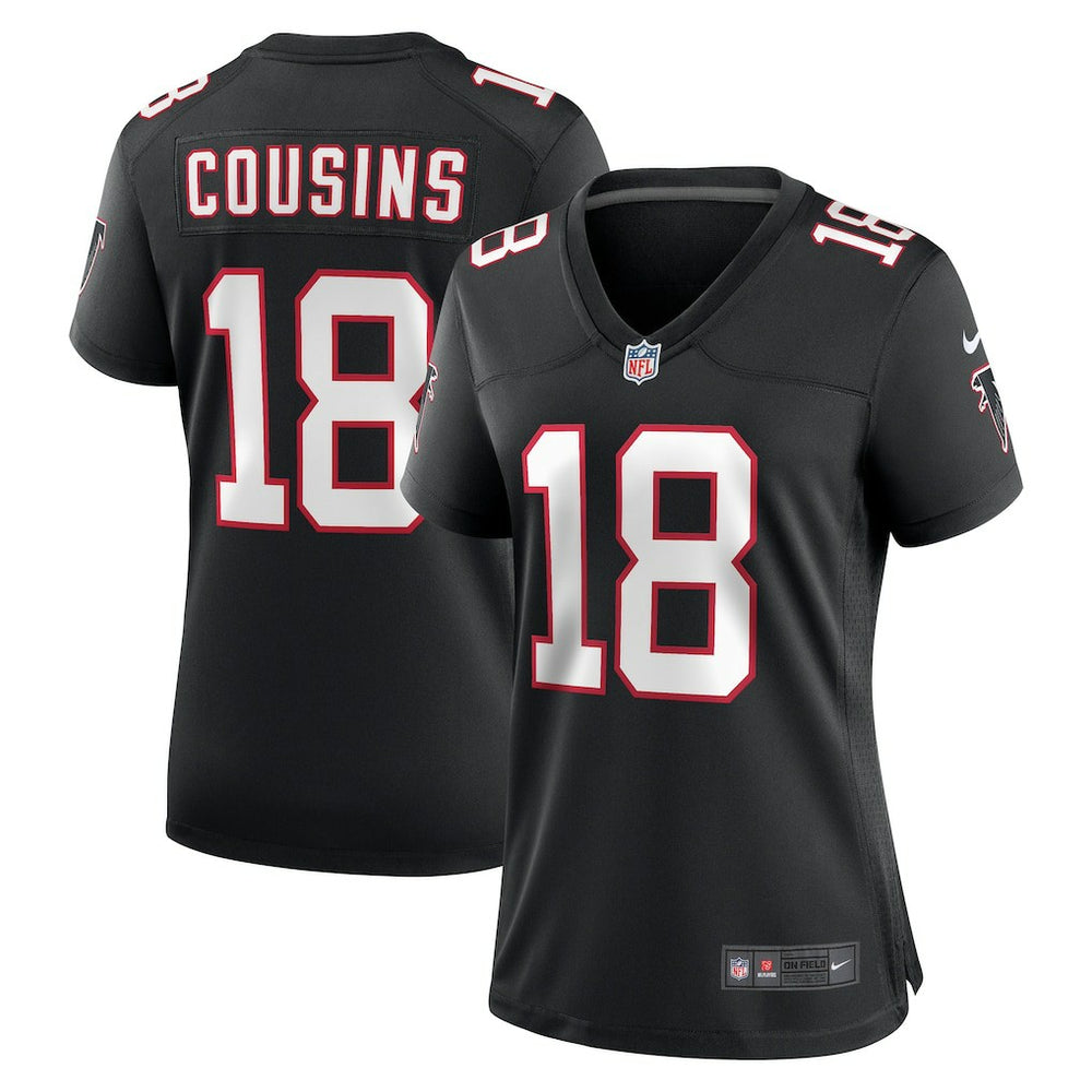 NFL Kirk Cousins Atlanta Falcons Women's Alternate Game Jersey - Black