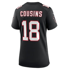 NFL Kirk Cousins Atlanta Falcons Women's Alternate Game Jersey - Black