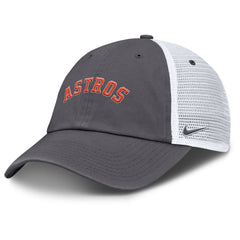 Houston Astros Nike Wordmark Club Adjustable Trucker Hat - Gray Hats
