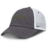 Athletics Nike Wordmark Club Adjustable Trucker Hat - Gray Hats