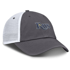 Tampa Bay Rays Nike Wordmark Club Adjustable Trucker Hat - Gray Hats