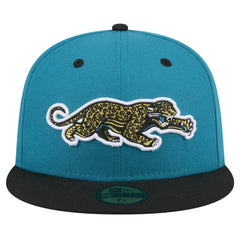 Jacksonville Jaguars New Era Throwback Crawl Flipside Two-Tone 59FIFTY Fitted Hat Teal/Black