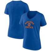New York Knicks Women's Overtime V-Neck T-Shirt Blue