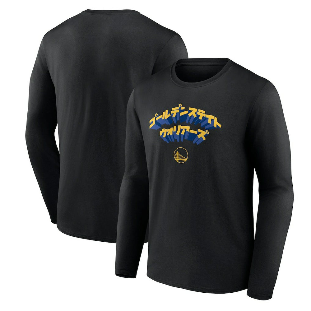 Golden State Warriors Japanese Heritage Long Sleeve T-Shirt Black