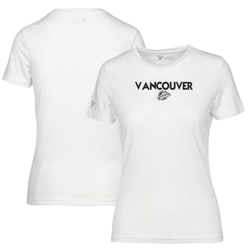 NHL Vancouver Canucks Levelwear Women's Maddox City Capsule T-Shirt - White