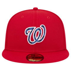 Washington Nationals New Era Checkered Undervisor 59FIFTY Fitted Hat - Red Hats