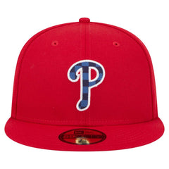 Philadelphia Phillies New Era Checkered Undervisor 59FIFTY Fitted Hat - Red Hats
