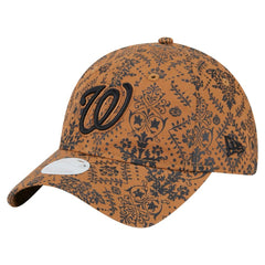 Washington Nationals New Era Women's Vintage Deco 9TWENTY Adjustable Hat - Brown Hats