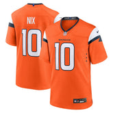 NFL Bo Nix Denver Broncos Player Game Jersey - Orange