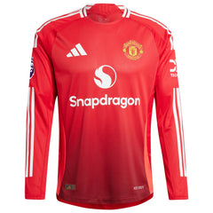 Manchester United 2024/25 Home Custom Long Sleeve Jersey Red