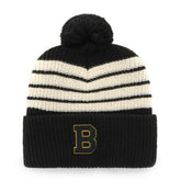 NHL Boston Bruins '47 Old Time Hockey Barn Cuffed Knit Hat with Pom - Black