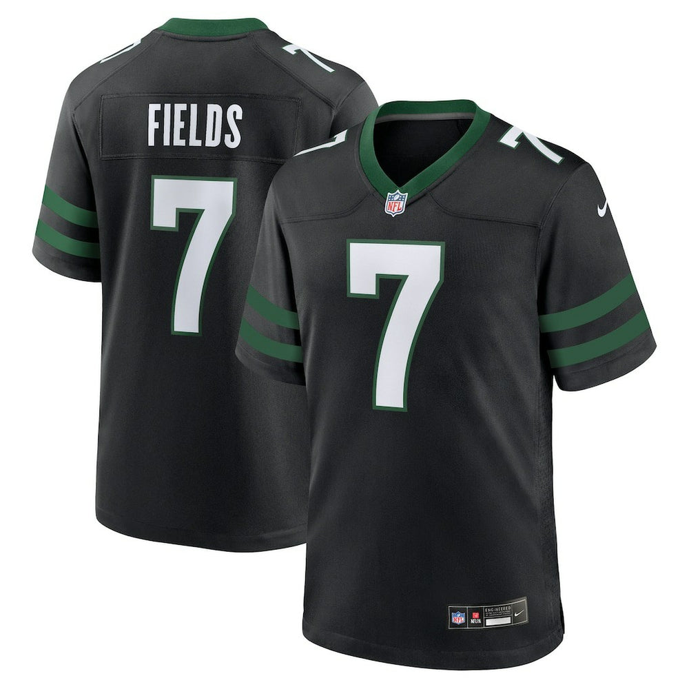 NFL Justin Fields New York Jets Game Jersey - Stealth Black