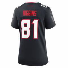 NFL Jayden Higgins Houston Texans Women's Game Jersey - Navy