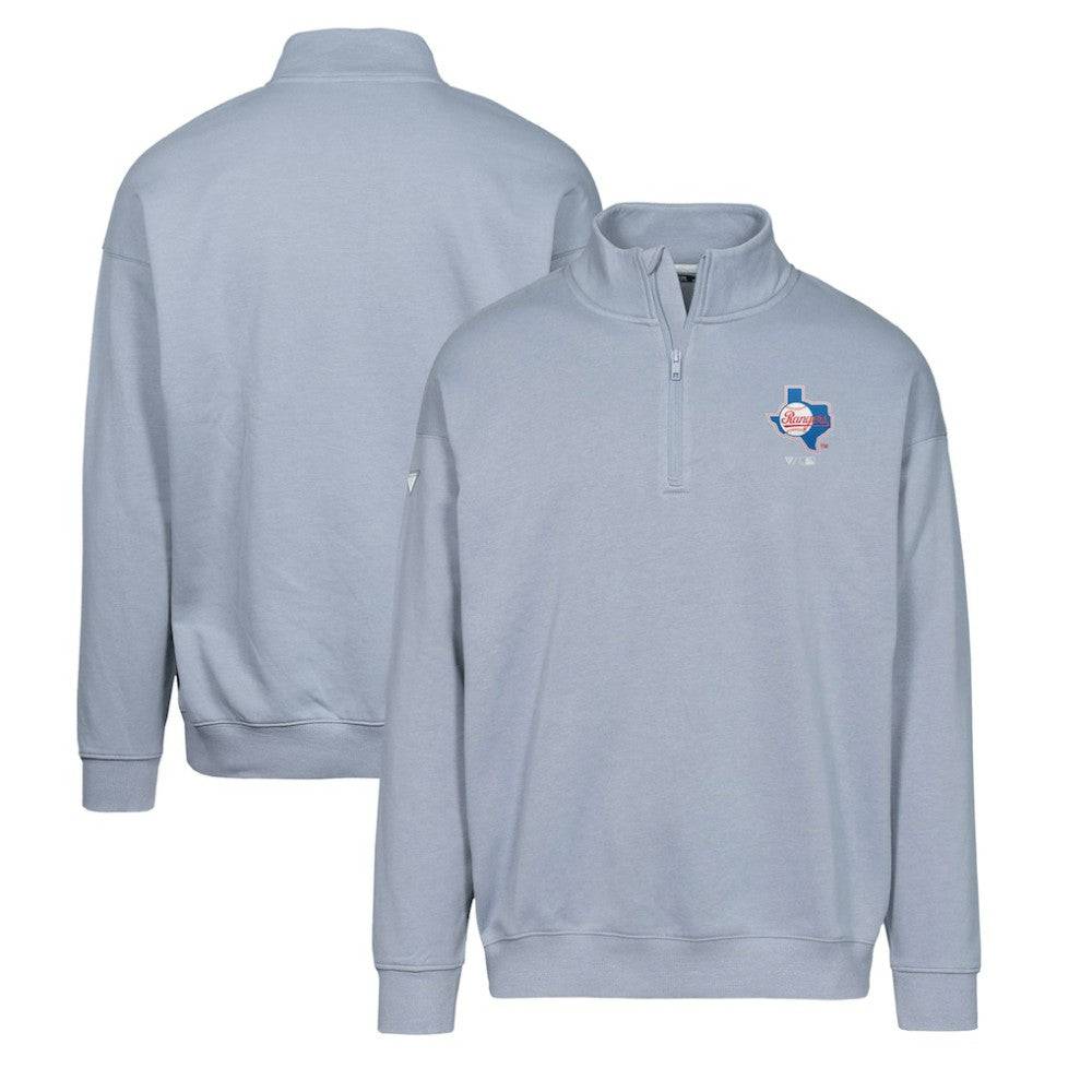 Texas Rangers Levelwear Murray Core Logo Quarter-Zip Pullover Top - Gray Pullover