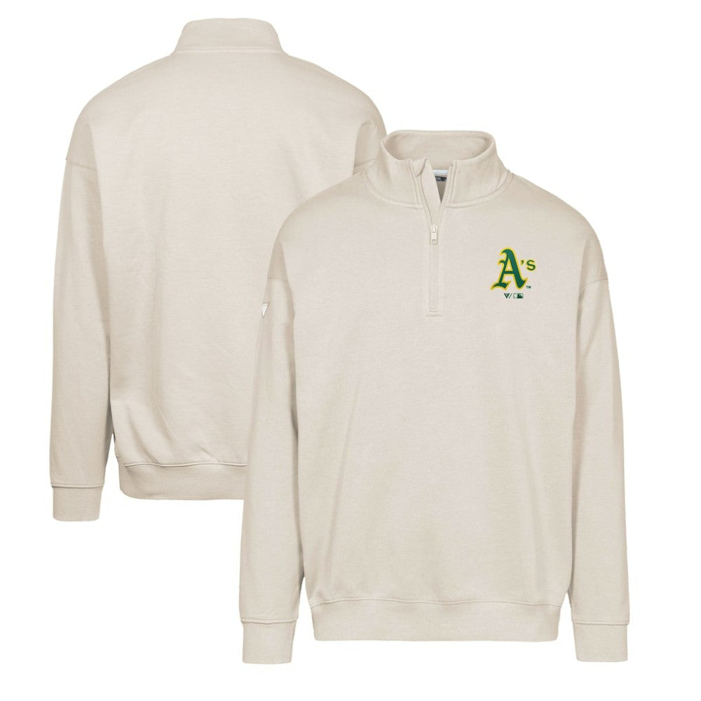 Athletics Levelwear Murray Core Logo Quarter-Zip Pullover Top - Khaki Pullover