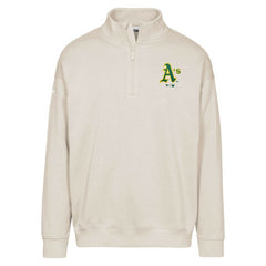 Athletics Levelwear Murray Core Logo Quarter-Zip Pullover Top - Khaki Pullover