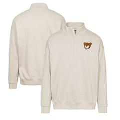 Chicago Cubs Levelwear Murray Core Logo Quarter-Zip Pullover Top - Khaki Pullover