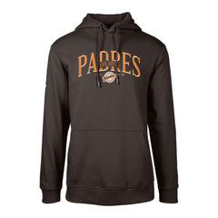 San Diego Padres Levelwear Cooperstown Collection Podium Retro Spellout Pullover Hoodie - Brown Hoodies