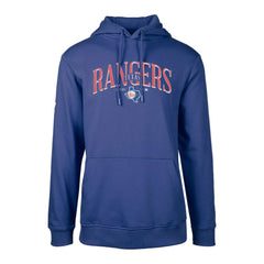 Texas Rangers Levelwear Cooperstown Collection Podium Retro Spellout Pullover Hoodie - Royal Hoodies