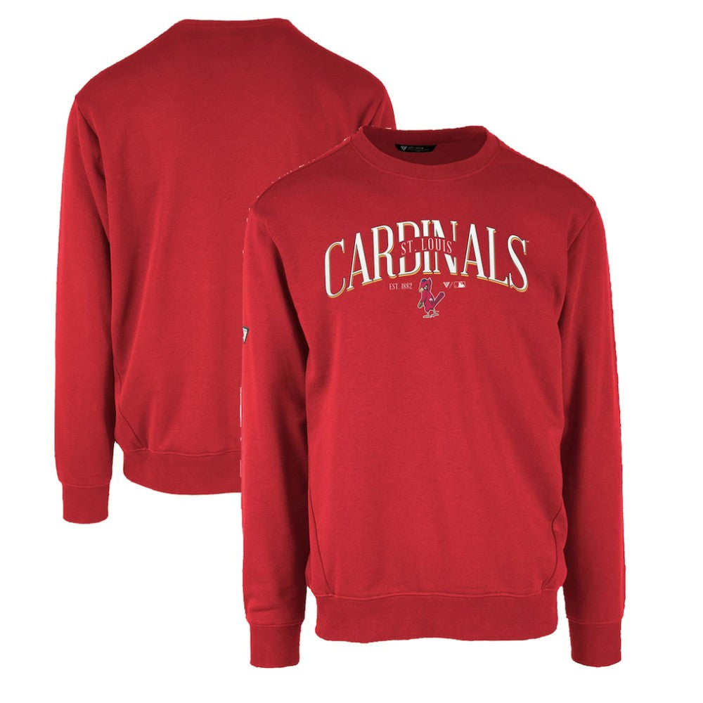 St. Louis Cardinals Levelwear Zane Cooperstown Collection Retro Spellout Pullover Sweatshirt - Red Pullover