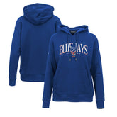 Toronto Blue Jays Levelwear Women's Adorn Cooperstown Collection Retro Spellout Pullover Hoodie - Royal Hoodies