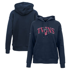 Minnesota Twins Levelwear Women's Adorn Cooperstown Collection Retro Spellout Pullover Hoodie - Navy Hoodies
