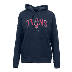 Minnesota Twins Levelwear Women's Adorn Cooperstown Collection Retro Spellout Pullover Hoodie - Navy Hoodies