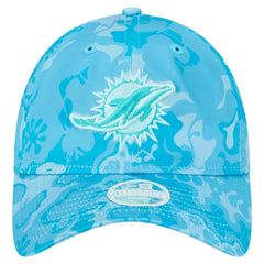 Miami Dolphins New Era Women's Trippy 9TWENTY Adjustable Hat Aqua