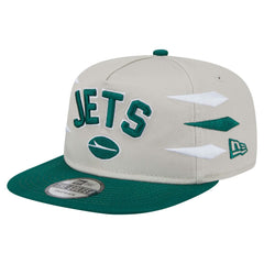 New York Jets New Era Athletic Golfer Snapback Hat Stone/Green